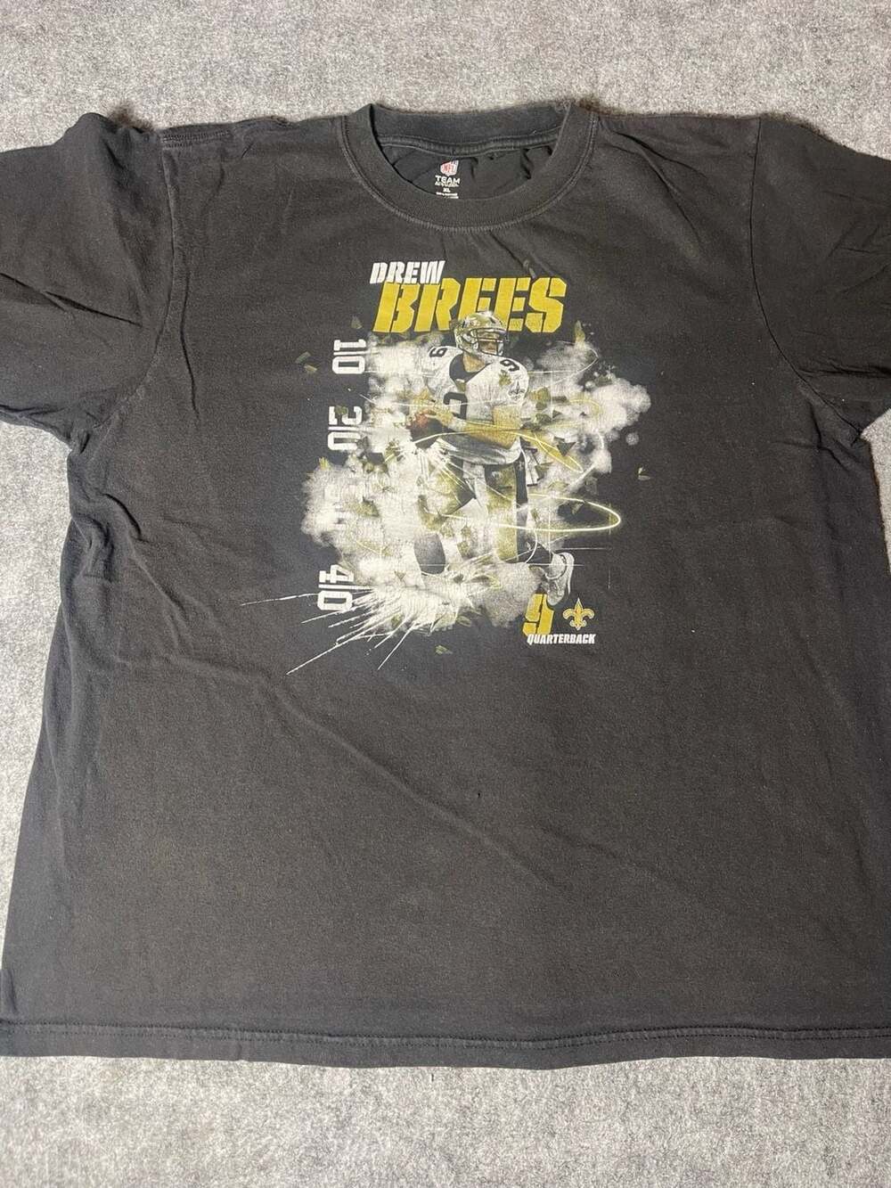 NFL Team Apparel Drew Brees New Orleans Saints Graphic T-Shirt XL